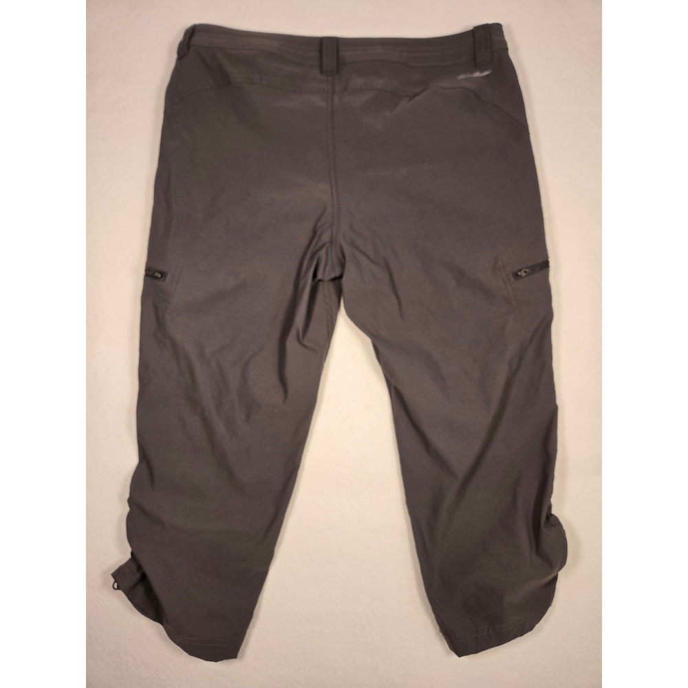 Eddie Bauer First Ascent Capri Pants Womens 8 Gray Hiking Cargo‎ Excellent - Picture 2 of 6